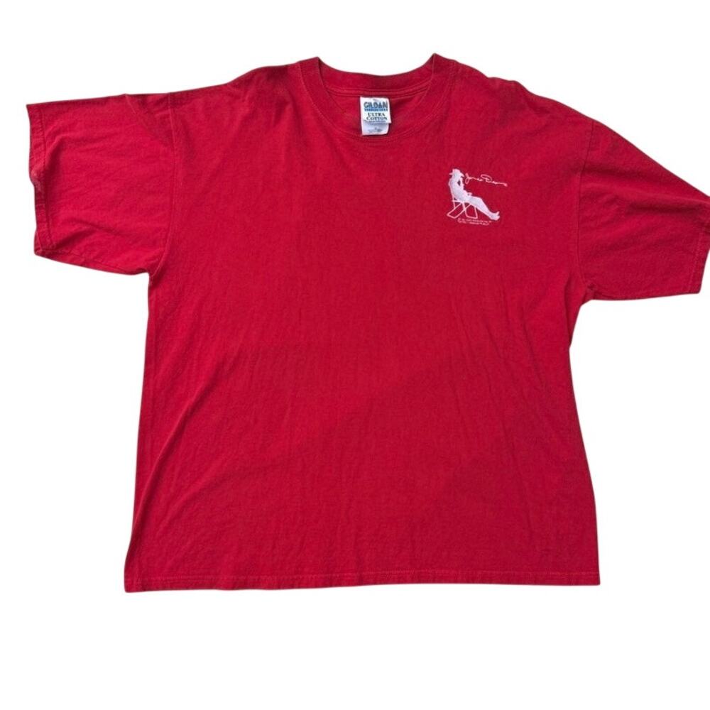 James Dean Museum embroidered Giant movie Vintage Y2K red shirt Size XL